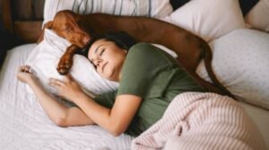 Mascotas en la cama