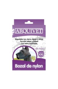 Bozal seguro ajustable de nylon para perro Talla XXL: Perfecto para perros muy grandes como el Gran Danés.