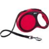 Correa extensible New Comfort roja para perros pequeños.