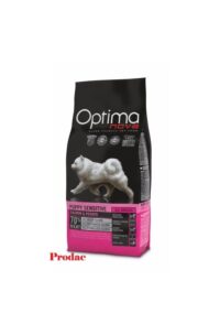 Optima Nova Adult Sensitive pienso para perros con salmón y patata 12 kg, sin cereales, ideal para piel y estómago sensibles.