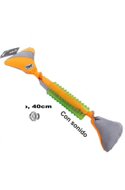 Juguete mordedor para perro con forma de hueso. Juguete interactivo resistente para perros medianos y grandes. Juguete masticable para perros con asas lisas y superficie convexa.