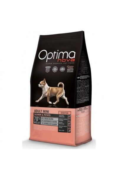 Pienso para perros Optima Nova Adulto Mini Salmón y Patata