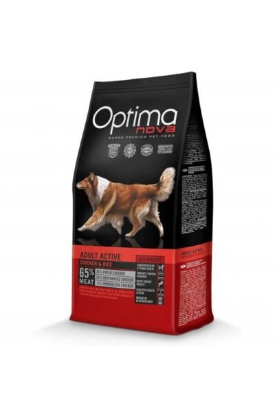 Pienso Visan Optima Nova Active 12 kg está diseñado especialmente para satisfacer las necesidades nutricionales de los perros activos. La combinación de pollo y arroz en su formulación proporciona una base equilibrada y completa, ideal para fomentar la salud de los perros adultos.