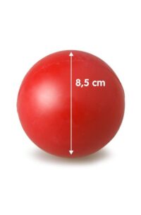 Pelota maciza de goma para perros grande 9 cm. juguete interactivo