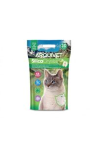 Arena de sílice absorvente para gatos con fragancias Arquicrystal manzana-verde